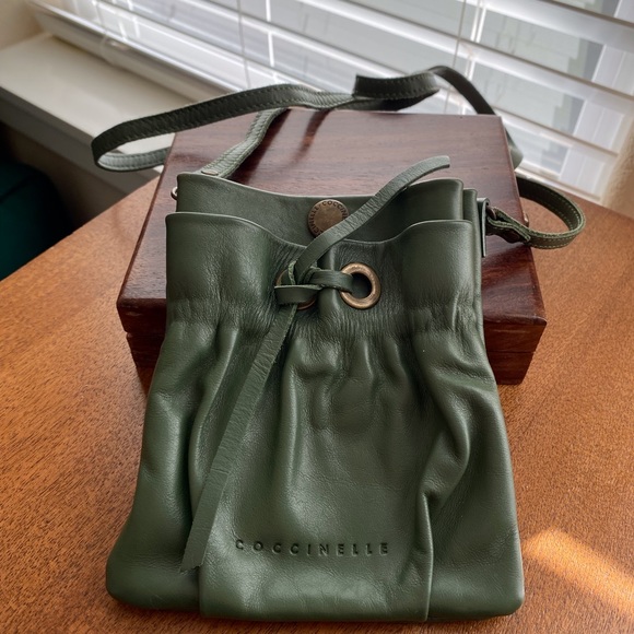 Coccinelle Handbags - Coccinelle Mid-Green cross body or shoulder phone bag.